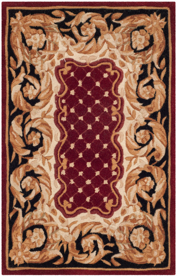 Safavieh Na701 Hand Tufted  Rug Burgundy / Black NA701A-2