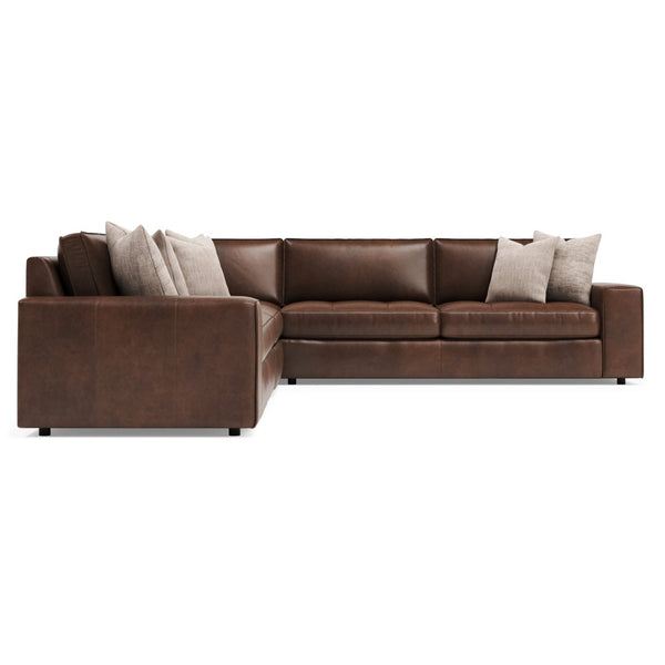Bernhardt Bernhardt Nest Full Grain Leather Sectional with Deep Plush Seating for Modern Living K2241
