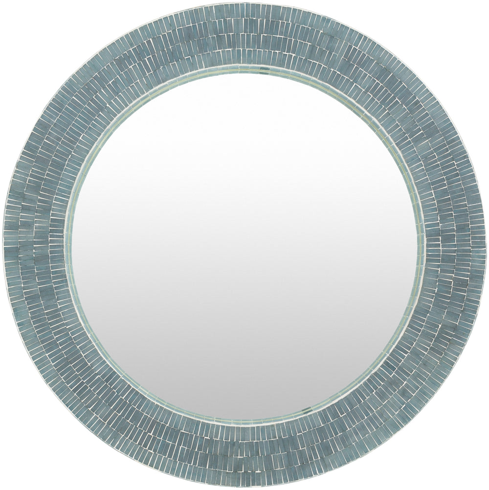 Natalia NAA-001 32"H x 32"W x 1"D Accent Mirror NAA001-3232  Frame: Gray Surya