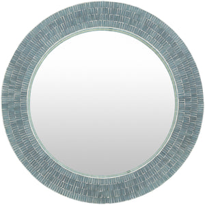 Natalia NAA-001 32"H x 32"W x 1"D Accent Mirror NAA001-3232  Frame: Gray Surya