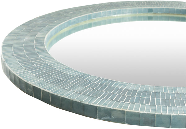 Natalia NAA-001 32"H x 32"W x 1"D Accent Mirror NAA001-3232  Frame: Gray Surya