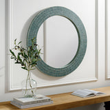 Natalia NAA-001 32"H x 32"W x 1"D Accent Mirror NAA001-3232  Frame: Gray Surya