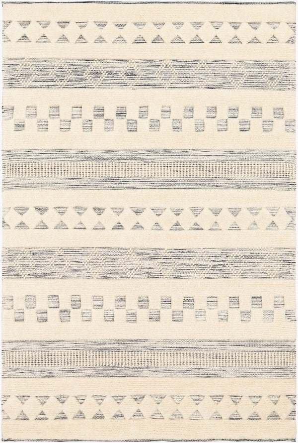 Surya Nairobi Handmade 2' X 3' Wool Rug – Global-inspired Design For Elegant Home Décor & Durability! Black Wool Nab2300-23