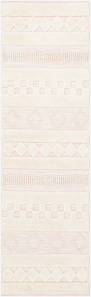 Surya Nairobi Handmade 2' X 3' Wool Rug – Global-inspired Design For Elegant Home Décor & Durability! Light Pink Wool Nab2301-268