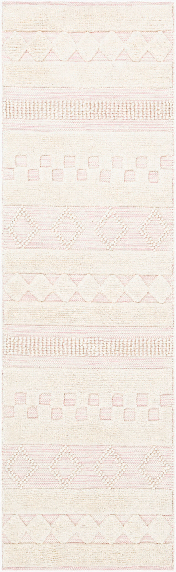 Surya Nairobi Handmade 2' X 3' Wool Rug – Global-inspired Design For Elegant Home Décor & Durability! Light Pink Wool Nab2301-268