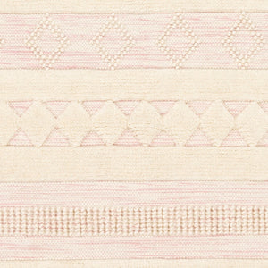 Surya Nairobi Handmade 2' X 3' Wool Rug – Global-inspired Design For Elegant Home Décor & Durability! Light Pink Wool Nab2301-35