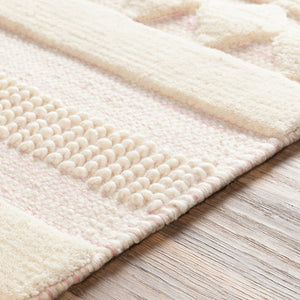 Surya Nairobi Handmade 2' X 3' Wool Rug – Global-inspired Design For Elegant Home Décor & Durability! Light Pink Wool Nab2301-35