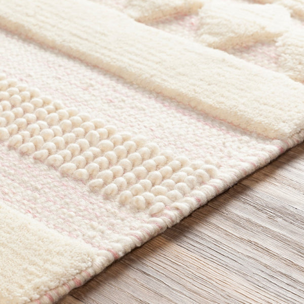 Surya Nairobi Handmade 2' X 3' Wool Rug – Global-inspired Design For Elegant Home Décor & Durability! Light Pink Wool Nab2301-35