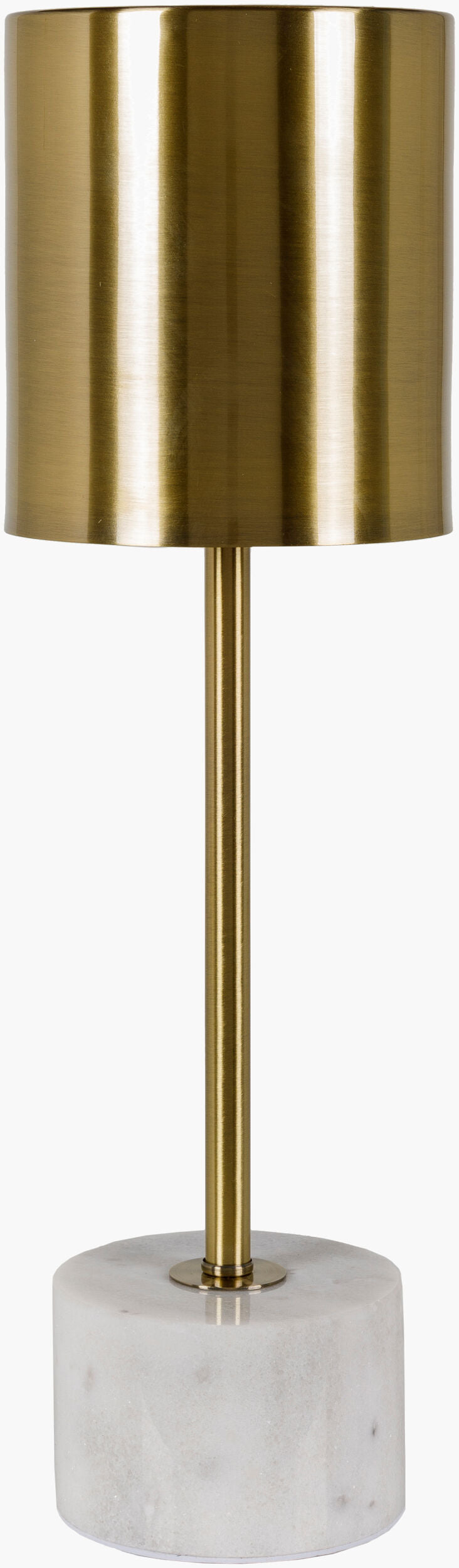 Surya Natchitoches Modern 20" Table Lamp - Timeless Marble & Metal Accent For Stylish Home Decor Body, Gold,Base, White,Shade (Outside), Metallic ,Brass,Shade (Inside), Gold,Cord, Translucent Iron,Marble,Metal Nac-001