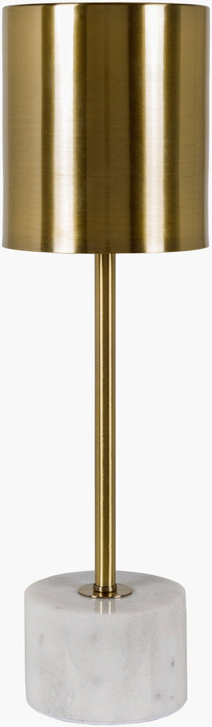 Surya Natchitoches Modern 20" Table Lamp - Timeless Marble & Metal Accent For Stylish Home Decor Body, Gold,Base, White,Shade (Outside), Metallic ,Brass,Shade (Inside), Gold,Cord, Translucent Iron,Marble,Metal Nac-001