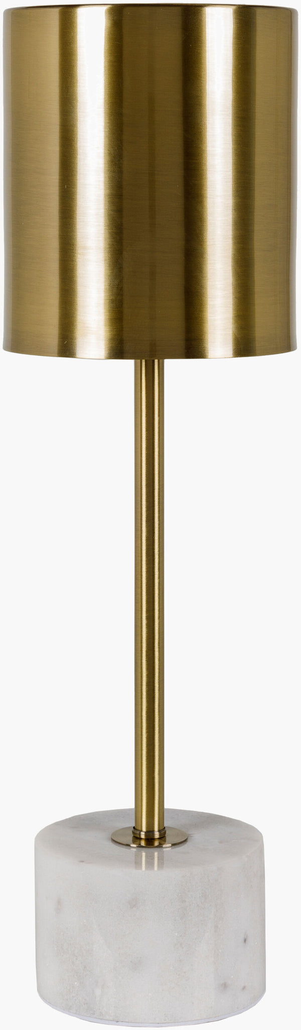 Surya Natchitoches Modern 20" Table Lamp - Timeless Marble & Metal Accent For Stylish Home Decor Body, Gold,Base, White,Shade (Outside), Metallic ,Brass,Shade (Inside), Gold,Cord, Translucent Iron,Marble,Metal Nac-001