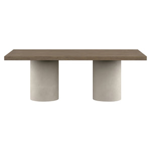 Bernhardt Bernhardt Casa Paros Dining Table With Extendable 24" Leaf, White Oak Top & Bedrock Pedestals K1854