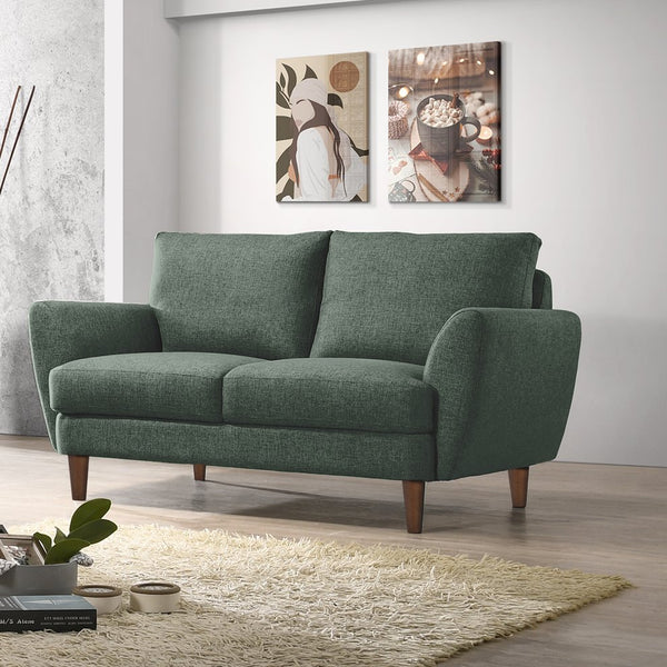 Porter Designs Porter Burnside Contemporary Upholstered Loveseat In Soft Green – Sophisticated Comfort Redefined Green Fabric 01-216-02-3662