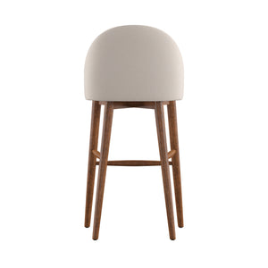 Homelegance By Top-Line Montague Mid-Century Wood Bar Height Stools (Set of 2) Beige Rubberwood