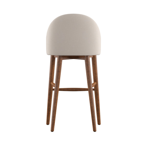 Homelegance By Top-Line Montague Mid-Century Wood Bar Height Stools (Set of 2) Beige Rubberwood