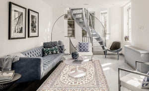 Pasargad Home Azerbaijan Collection Hand-knotted Silk & Wool Area Rug For Sophisticated Decor   029642