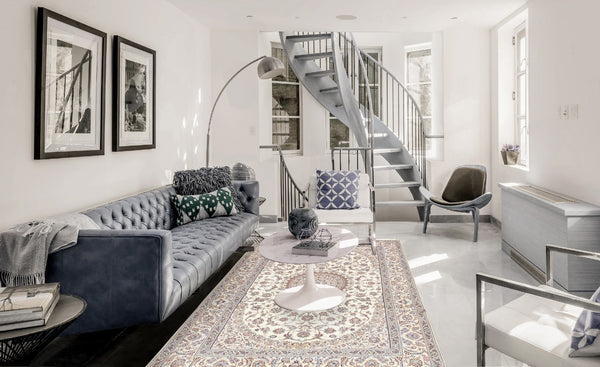 Pasargad Home Azerbaijan Collection Hand-knotted Silk & Wool Area Rug For Sophisticated Decor   029642