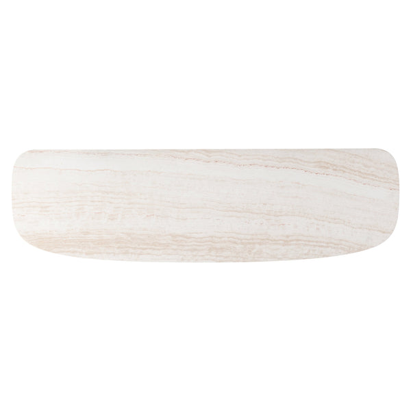 Bernhardt Bernhardt Loggia Buffet With Travertine Top — Fluted Scalloped Doors, Wire-Brush Oak, Soft-Close Storage (34"H) 345135