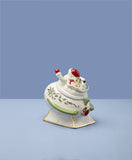 Lenox Holiday Figural Santa's Rocket Covered Candy Dish Multi, WHITE PORCELAIN 896500