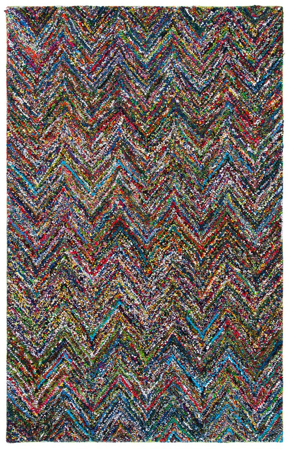 Safavieh Nantucket HAND TUFTED  Rug Red/Blue / Multi NAN141B-4SQ