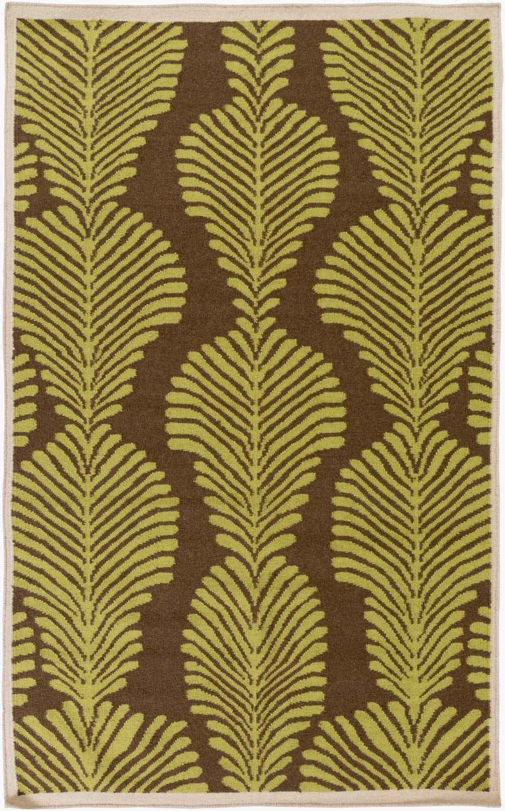 Surya Nantes 2' X 3' Handmade Wool Rug - Modern Decor, Durable, Natural Charm, Spot Clean, One Year Warranty Dark Brown Wool Nan8004-268