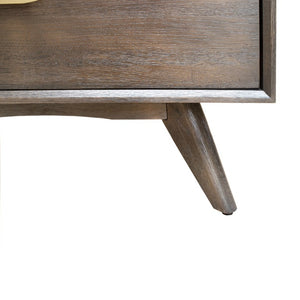VIG Furniture Novak Dark Oak Chest With Velvet-Lined Top Drawer, Slow-Motion Slides, Antique Brass Accents, 5-Drawer Storage Elegance VGLBNANT-CH82