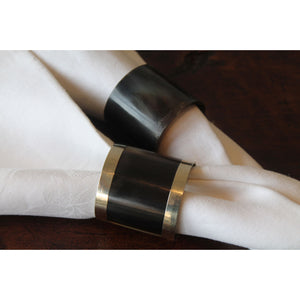 Horn Napkin Ring - Plain - Set of 4 NAP020/S4 Elk Home