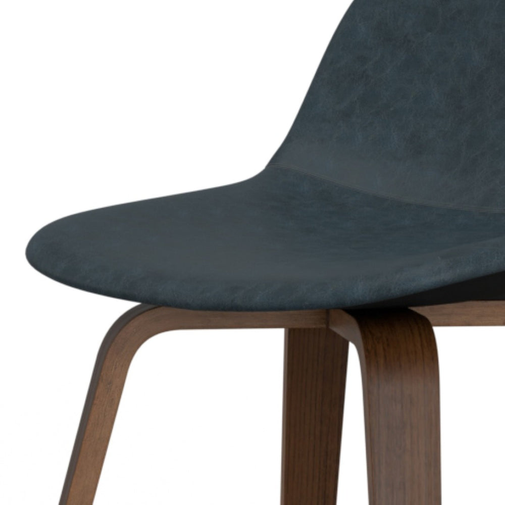 English Elm Randolph Mid-Century Modern Counter/Bar Stools Set Of 2 - Stylish Vegan Leather, Durable Bentwood Design B136P159447-GIGA