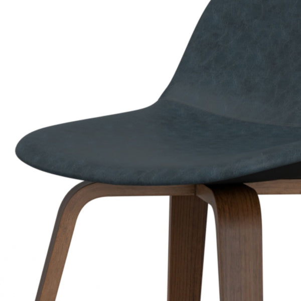 English Elm Randolph Mid-Century Modern Counter/Bar Stools Set Of 2 - Stylish Vegan Leather, Durable Bentwood Design B136P159447-GIGA