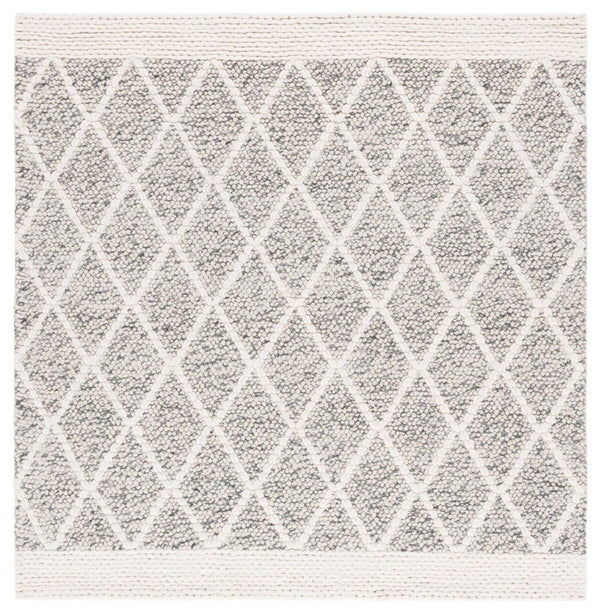 Safavieh Natura 131 NAT131 Hand Woven Bohemian Rug Grey / Ivory NAT131F-8