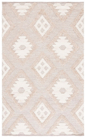 Safavieh Natura 203 NAT203 Hand Woven Bohemian Rug Brown / Ivory NAT203Z-5