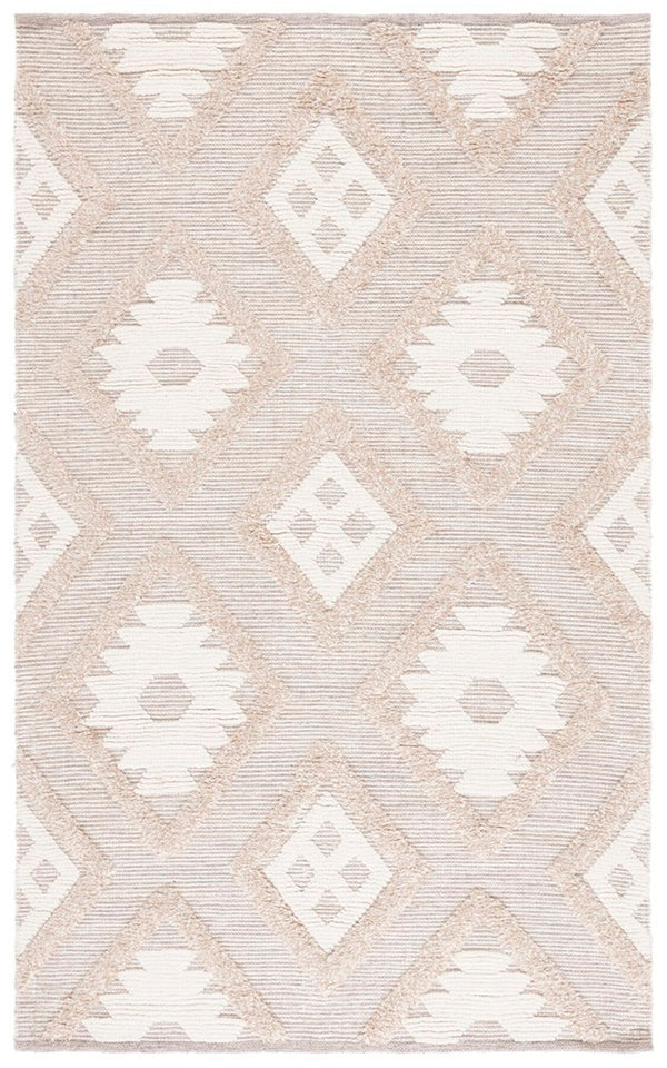 Safavieh Natura 203 NAT203 Hand Woven Bohemian Rug Brown / Ivory NAT203Z-5