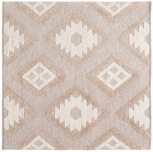 Safavieh Natura 203 NAT203 Hand Woven Bohemian Rug Brown / Ivory NAT203Z-5