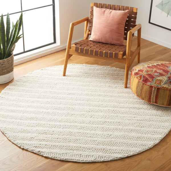 Safavieh Natura 280 Flat Weave Bohemian Rug Ivory 8' x 8' Round