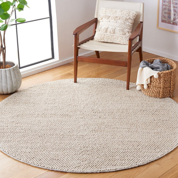 Safavieh Natura 425 Hand Woven 70% Wool 20% Cotton and 10% Polyester. Rug Grey / Ivory NAT425F-9