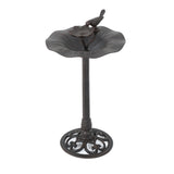 Christopher Knight Home® - Noble House - Lancaster Outdoor Bronze Finished Aluminum Top Bird Bath with Iron Base