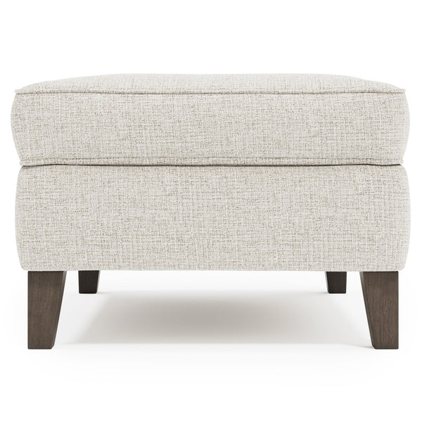 Bernhardt Bernhardt Addison Fabric Ottoman With Plush Spring-Down Cushion, Tapered Portobello Legs, Made-To-Order B1481B