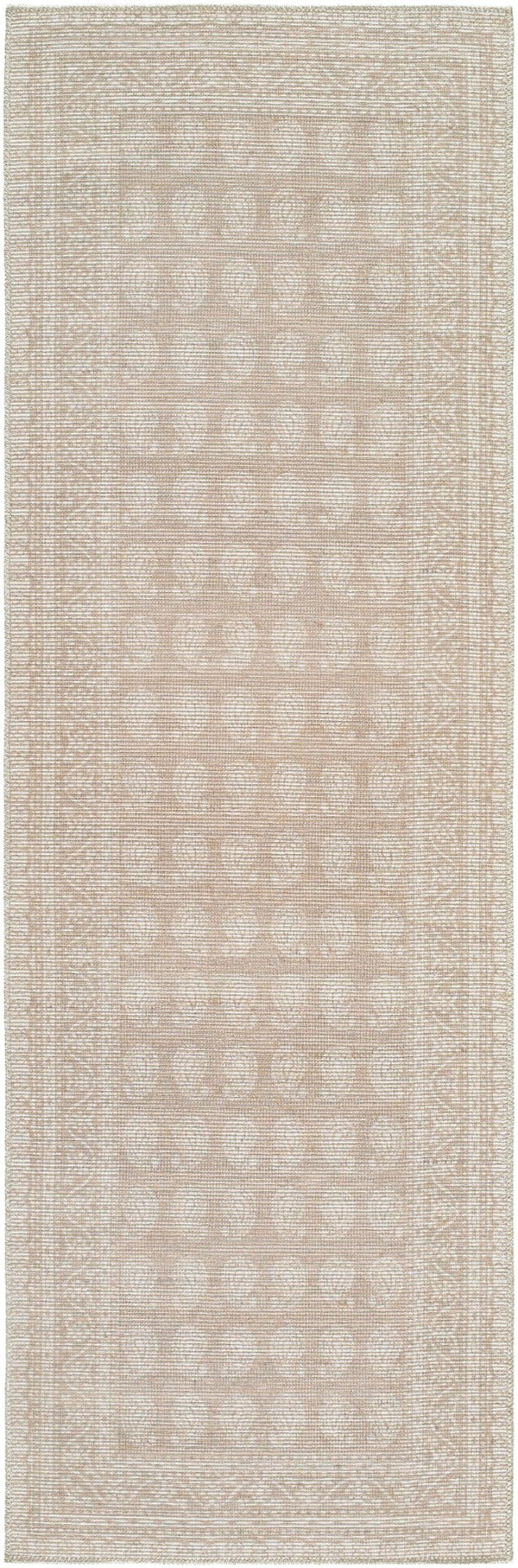 Livabliss Alo Traditional Jute Polyester Blend Indoor Rug for Entryways and High Traffic Spaces Oatmeal, White 2'7" x 7'10" NBAL2300-27710