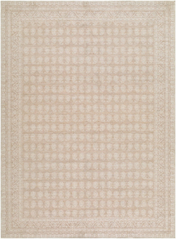 Livabliss Alo Traditional Jute Polyester Blend Indoor Rug for Entryways and High Traffic Spaces Oatmeal, White 5'3" x 7' NBAL2300-537