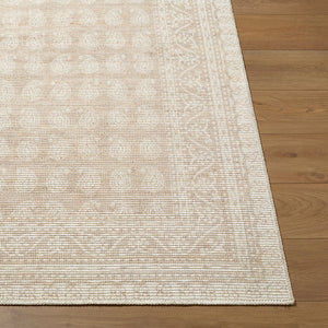 Livabliss Alo Traditional Jute Polyester Blend Indoor Rug for Entryways and High Traffic Spaces Oatmeal, White 5'3" x 7' NBAL2300-537