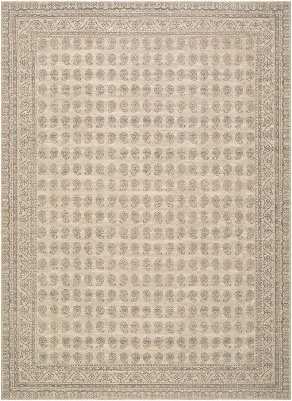 Livabliss Alo Machine Woven Jute Polyester Accent Rug Traditional Pattern for Entryways Bedside Medium Gray, Wh 7'10" x 10' NBAL2301-71010