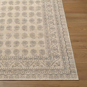 Livabliss Alo Machine Woven Jute Polyester Accent Rug Traditional Pattern for Entryways Bedside Medium Gray, Wh 7'10" x 10' NBAL2301-71010