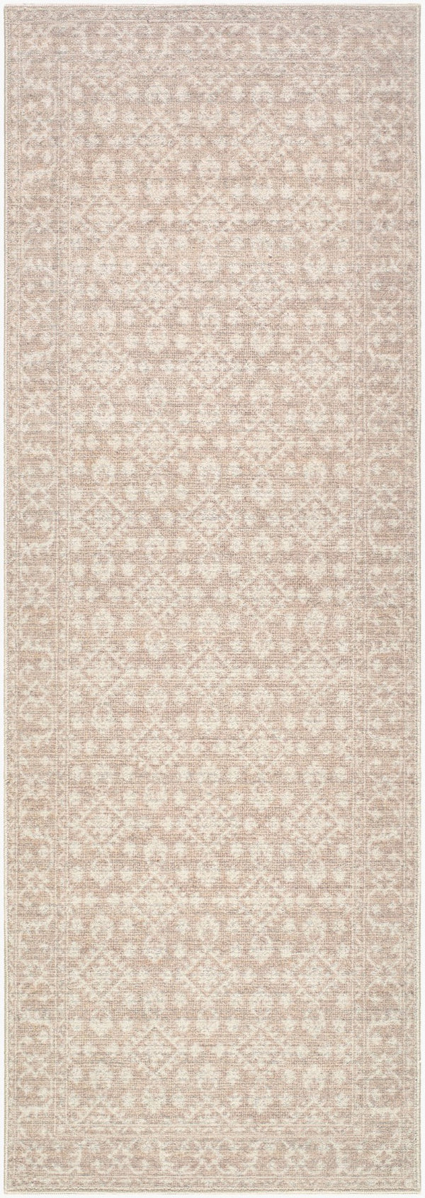 Livabliss Aram Machine Woven Polyester Accent Rug with Medallion Pattern for Entryways Tan, Beige 2'6" x 7'3" NBAR2300-2673