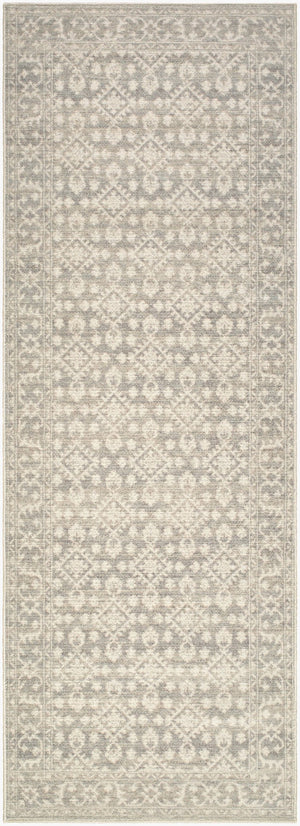 Livabliss Aram Machine Woven Polyester Accent Rug Traditional Motifs for Entryway or Bedside Charcoal, Beige 2'6" x 7'3" NBAR2301-2673