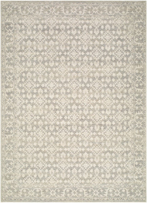 Livabliss Aram Machine Woven Polyester Accent Rug Traditional Motifs for Entryway or Bedside Charcoal, Beige 7'9" x 10' NBAR2301-7910
