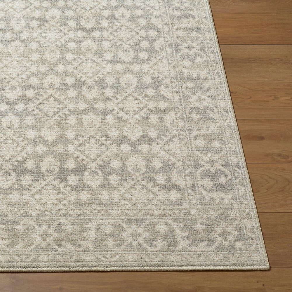 Livabliss Aram Machine Woven Polyester Accent Rug Traditional Motifs for Entryway or Bedside Charcoal, Beige 7'9" x 10' NBAR2301-7910