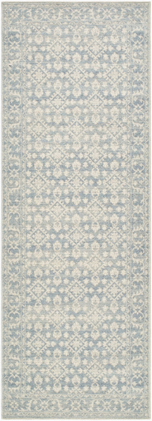 Livabliss Aram Medallion Accent Rug Machine Woven Polyester for Entryway Bathroom or Bedside Denim, Beige 2'6" x 7'3" NBAR2302-2673