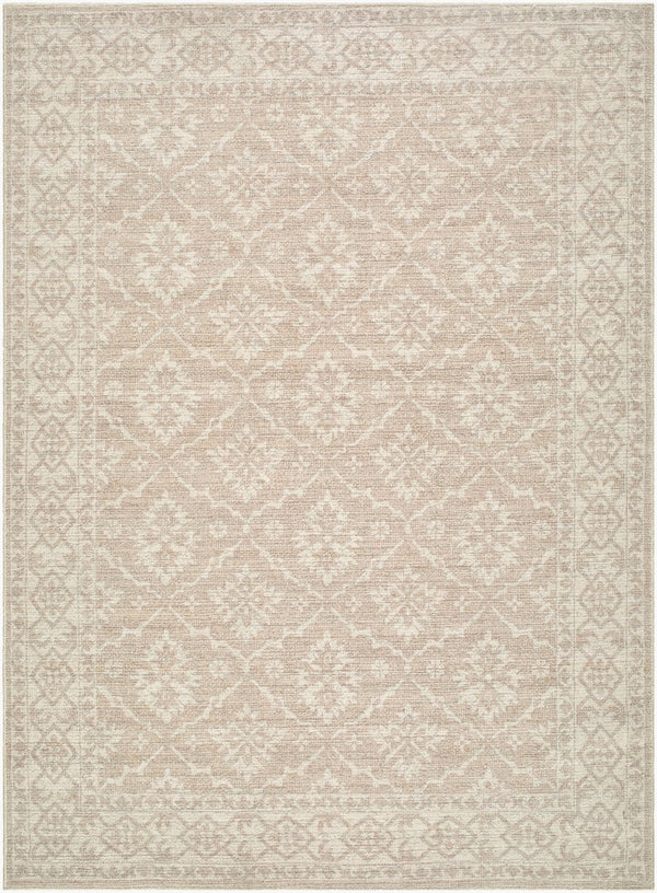 Livabliss Aram Machine Woven Traditional Area Rug Cotton Blend Entryway Accent Plush Pile Tan, Oatmeal 5'2" x 7' NBAR2303-527