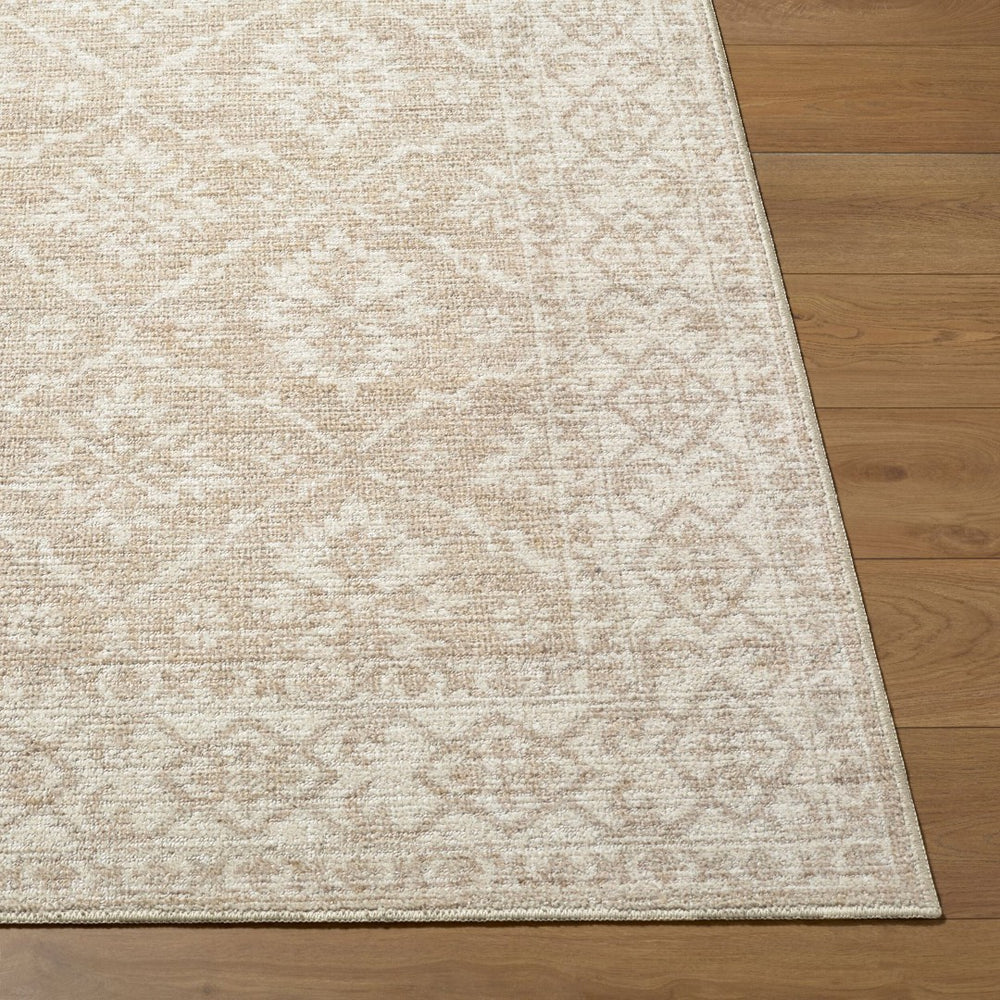 Livabliss Aram Machine Woven Traditional Area Rug Cotton Blend Entryway Accent Plush Pile Tan, Oatmeal 5'2" x 7' NBAR2303-527