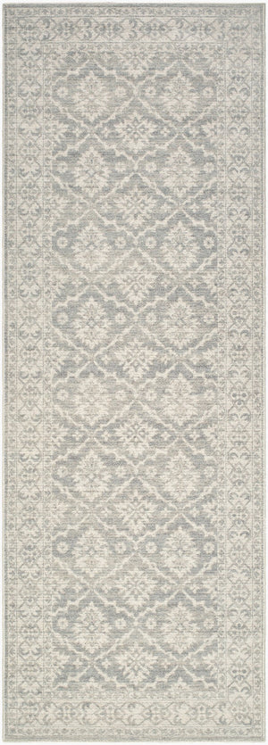Livabliss Aram Traditional Pattern Machine Woven Cotton Blend Accent Rug for Entryways Gray, Beige 2'6" x 7'3" NBAR2304-2673